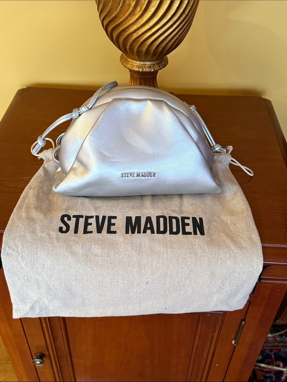 Steve Madden Metallic Silver women’s handbag
